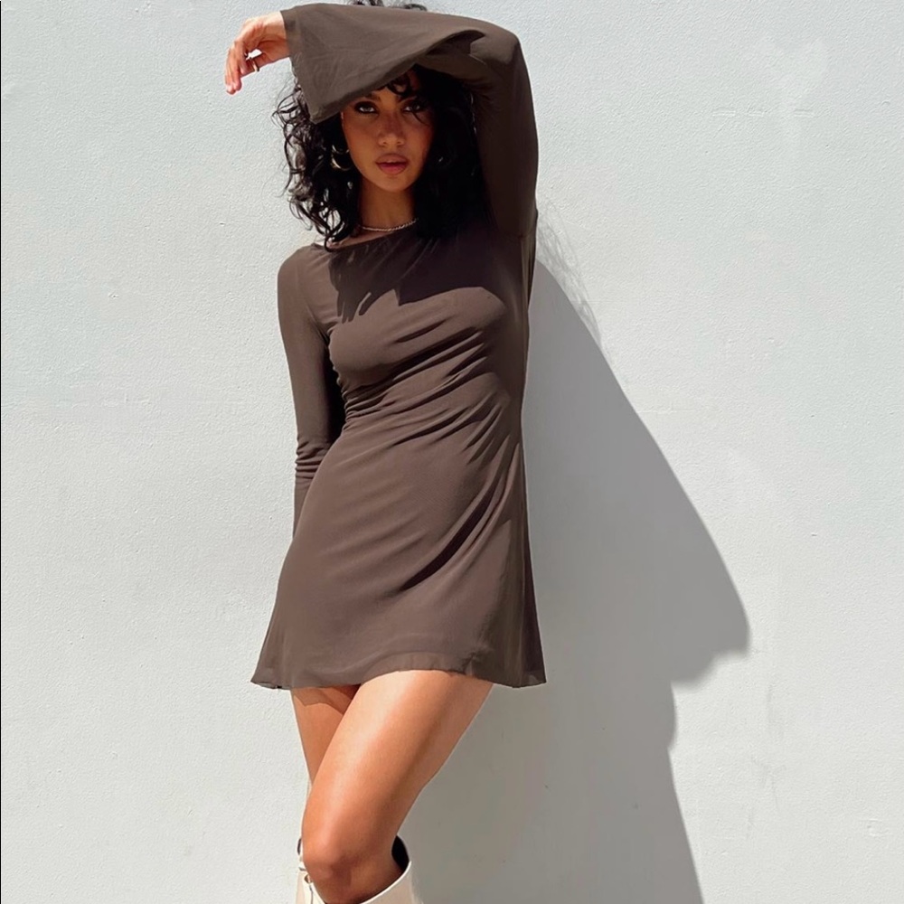 Princess Polly Lukea Long Sleeve Mini Dress